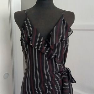 Cotton Candy LA pinstripes black, white and red mini dress
